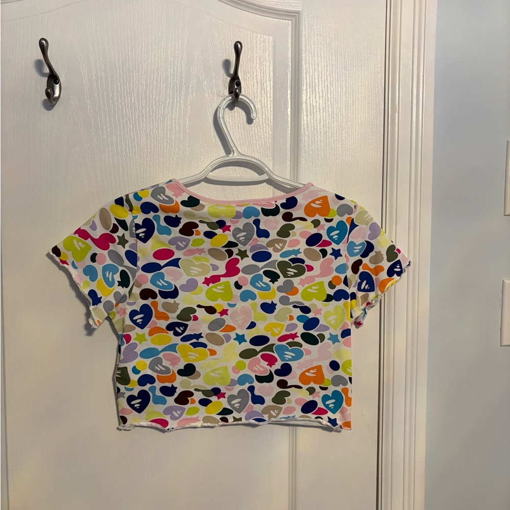 APEE A Bathing Ape Multicolor Crop Top - Picture 3 of 6